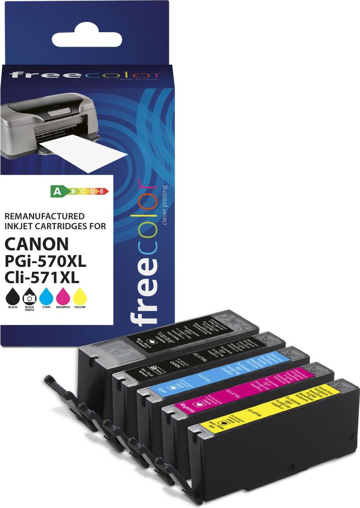 Freecolor Patrone Canon PGI-570XL black + CLI-571XL Produktbild 
