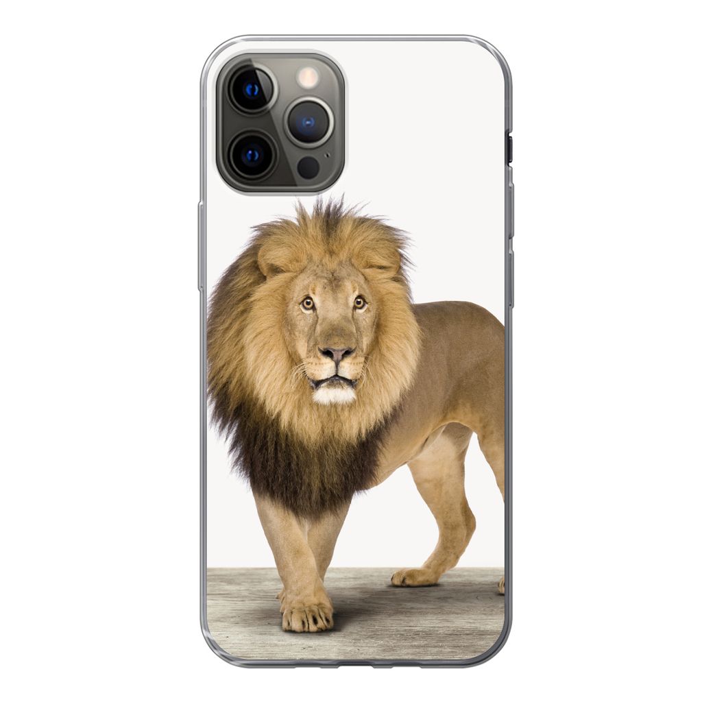 MuchoWow Handyhülle Schutzhülle Hülle für iPhone 13 Pro Jungen - Löwe - Tiere - Kinder - Mädchen Silikon Softcase Handy Hülle - Handy-Tasche