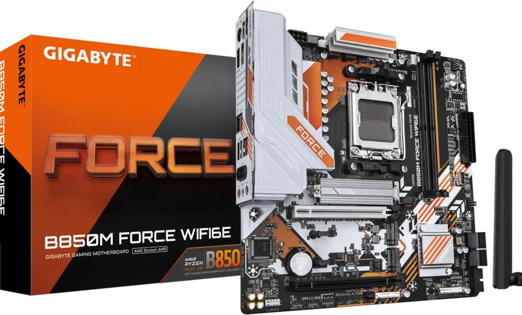Gigabyte B850M FORCE WIFI6E Carte Mère Idéale pour PC Multitâche et Création