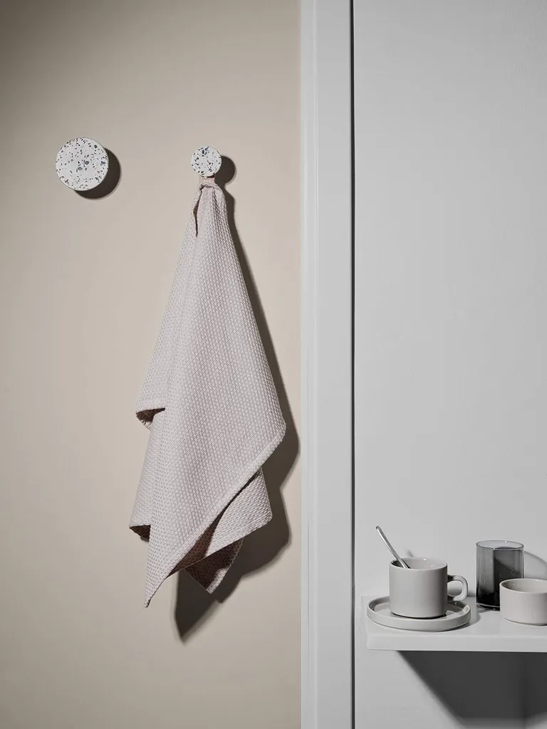 Portemanteau mural en Terrazzo gris 45 cm - Patère moderne pour entrée