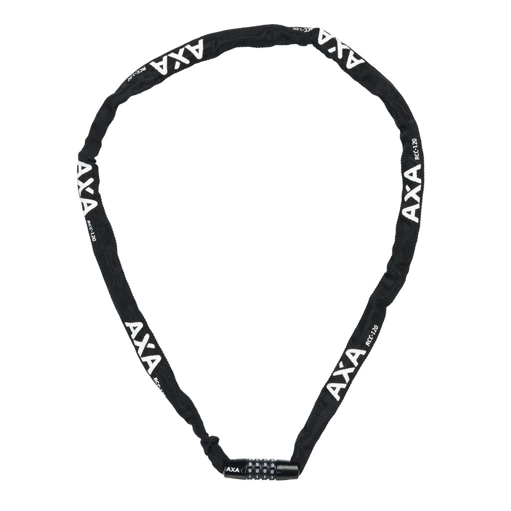 AXA 59540095SS Kettenschloss Rigid RCC 120 Länge 120cm,3,5x3,5, schwarz