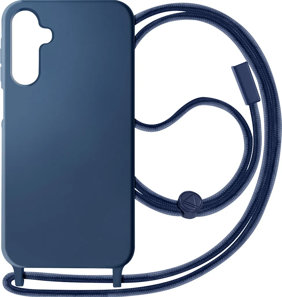 Custodia Viaggio Samsung A15 Avizar con Catena 80cm - Blu Scuro