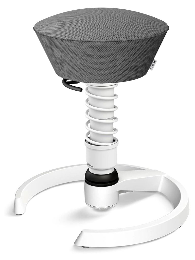 Swopper Air – Ergonomischer Hocker mit weicher Polsterung – Höhenverstellbarer Bürohocker ohne Rollen – Sitzhocker für einen gesunden Rüc...