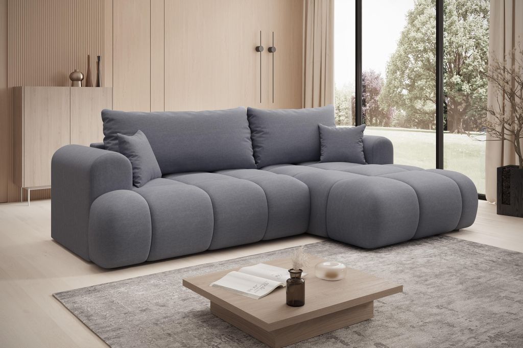 Ecksofa TREVIO Rechts in Grau Stoff ELEMENT  260 × 93 x 165 Produktbild 