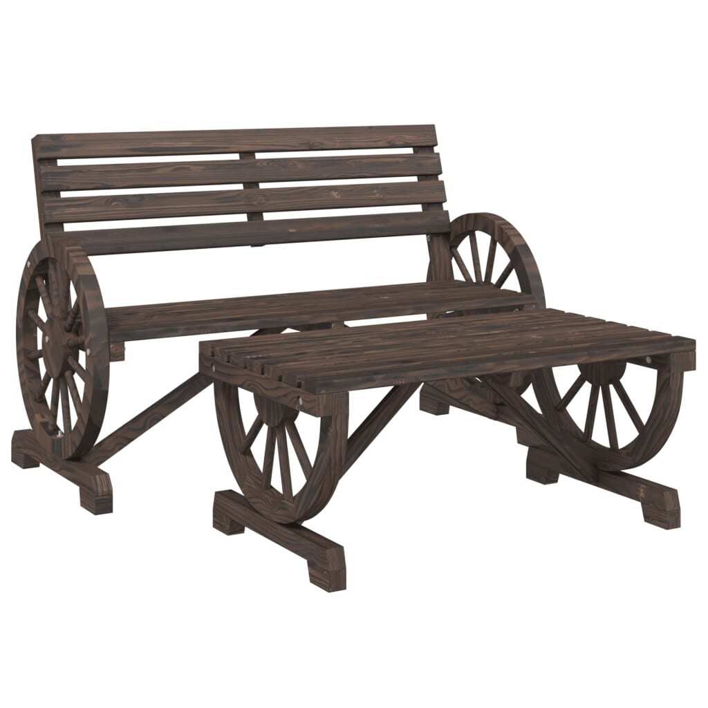 (Robust Möbel) 2-tlg. Garten-Lounge-Set Massivholz Tanne - Gartensofas DEMöbel723918