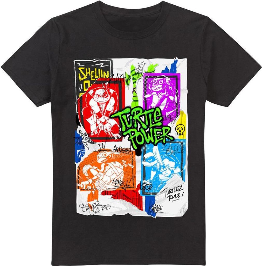 Tales of the Teenage Mutant Ninja Turtles - T-Shirt für Herren TV6439 (L) (Schwarz)