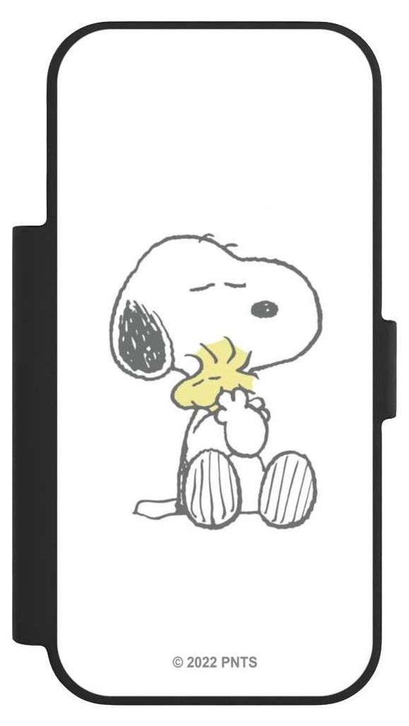 NIVOCASE Klapphülle für Apple iPhone 17 Pro Handyhülle aus Kunst Leder NIVOflip schwarz Liebe Peanuts Snoopy
