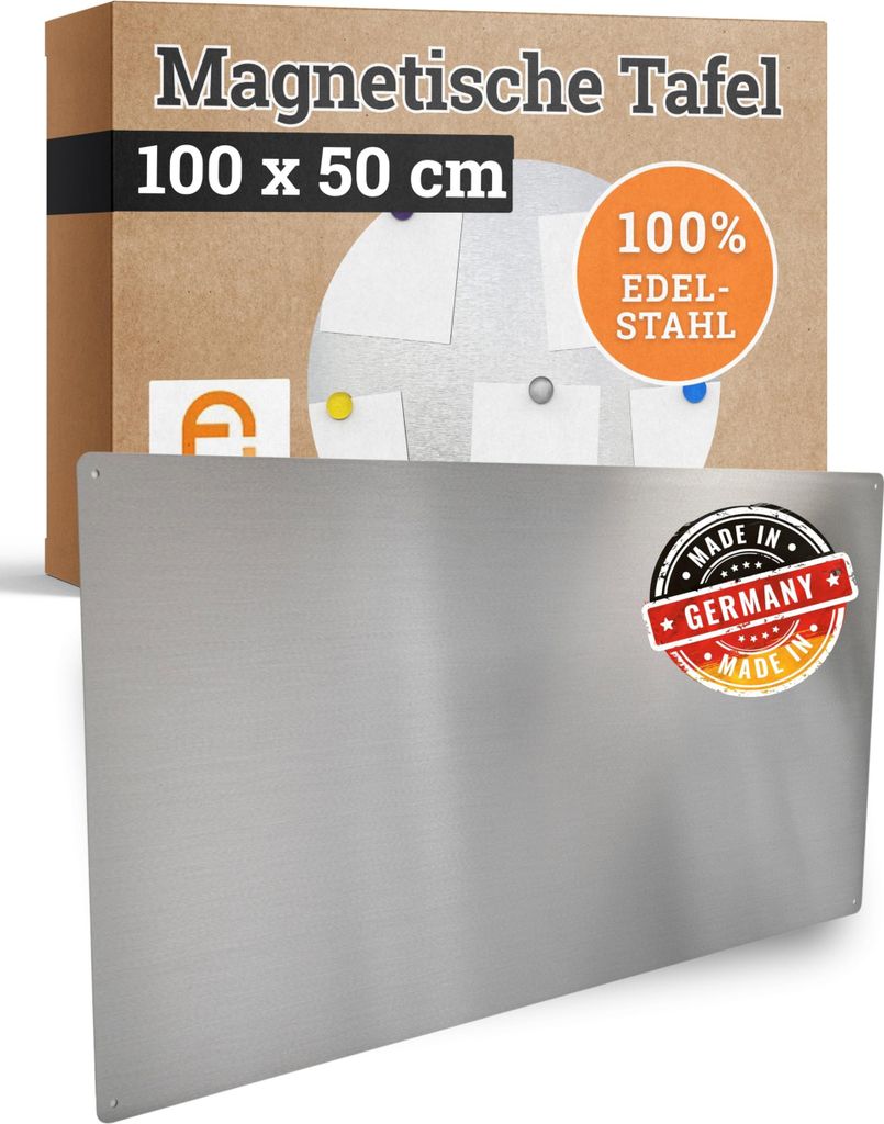 Magnettafel aus Edelstahl 1000x500mm Produktbild 