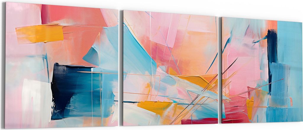 DEQORI Glasbild Echtglas 3x50x50 cm 'Choreografie der Produktbild 