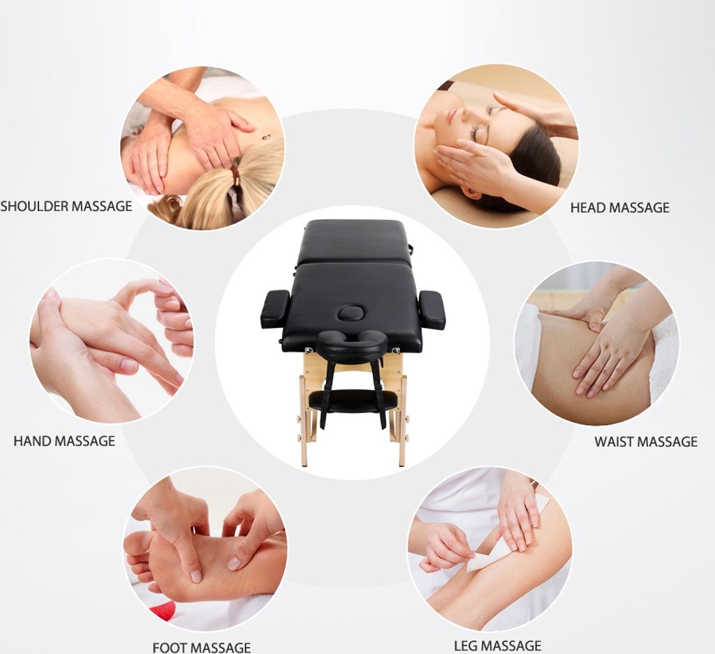 Yaheetech Massageliege Mobile Massagetisch 2 Zonen Produktbild 6