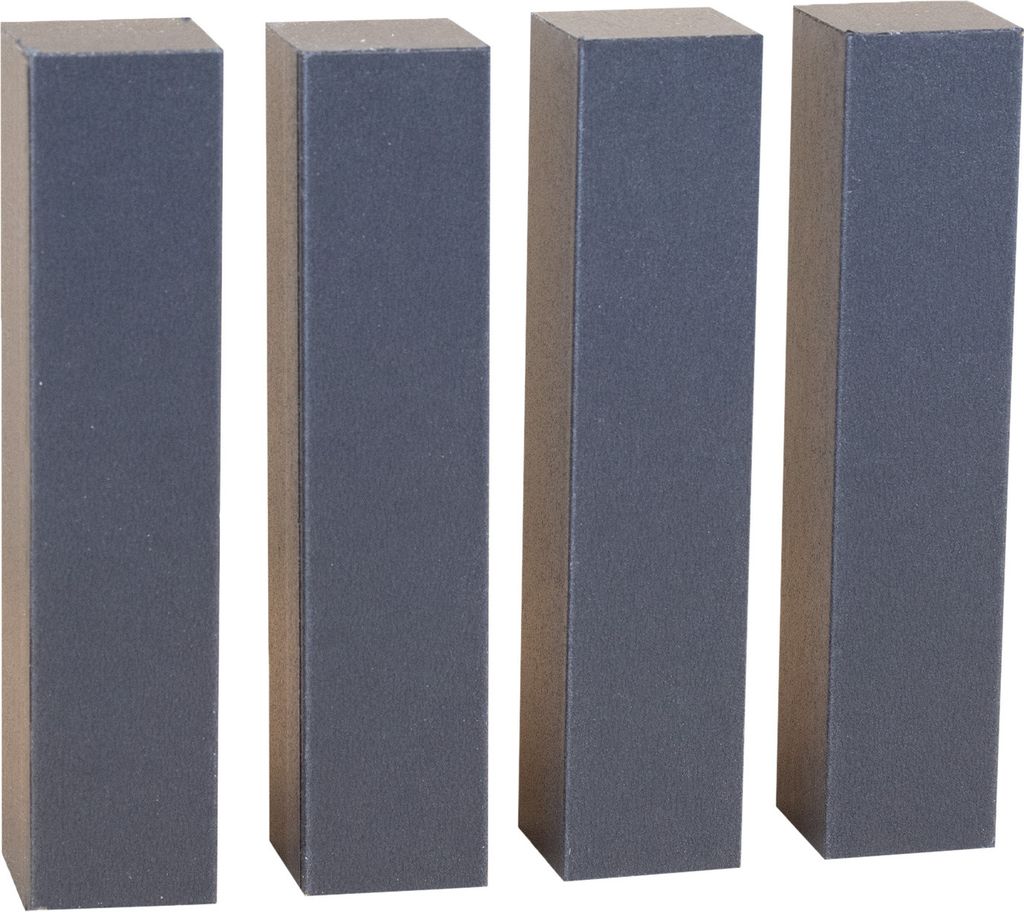 Universalholzecken Innen Außen 4er Set 18 x 82 mm Creme zum Kleben, Schrauben & Nageln MDF-Kern foliert Sockelleisten Ecktürme by PROVISTON