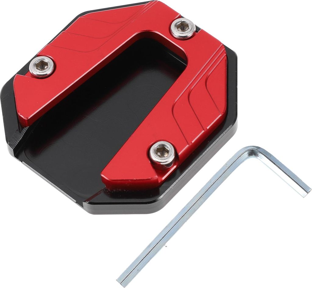 Motorradständer-Pad, Motorradständer mit Schraubenschlüssel aus Aluminiumlegierung Rot, 1 Set