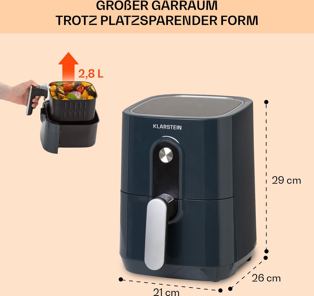 Klarstein Heißluftfriteuse, Air Fryer zum Frittieren, Produktbild 6