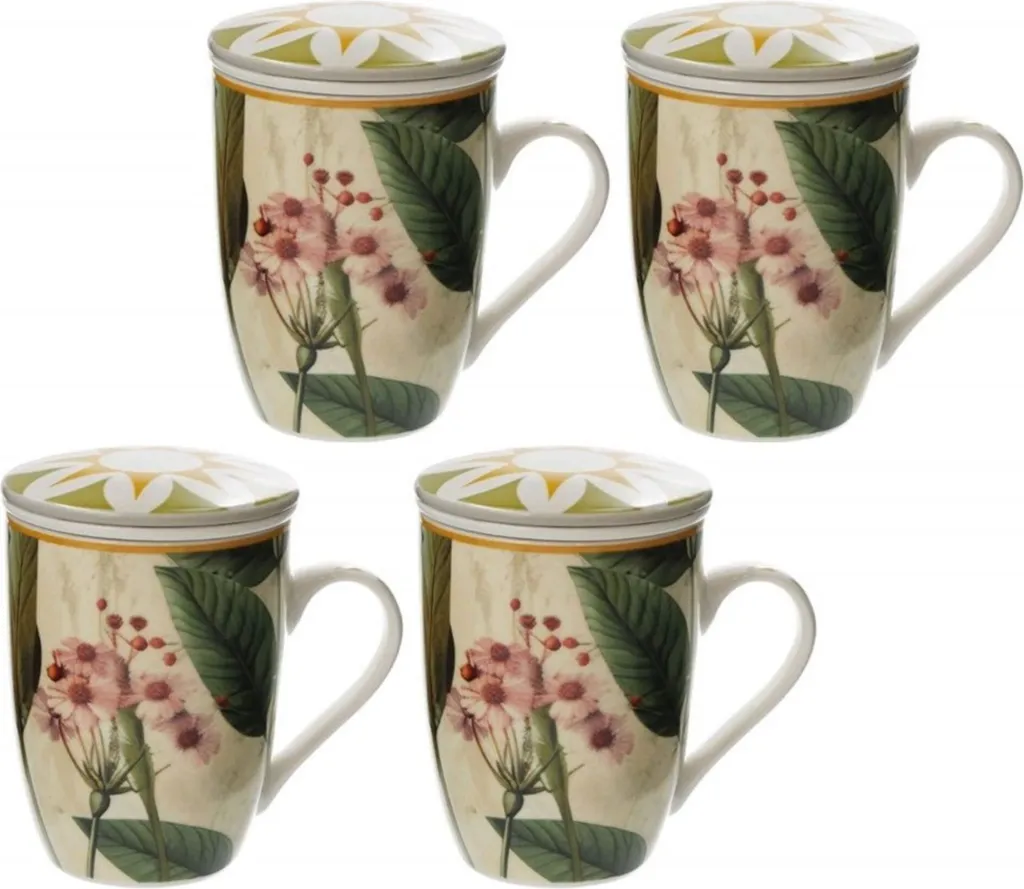 Set 4 Tazze Rose&Tulipani Mirabilia - Design Mirabilia NPCU20243376E84Z