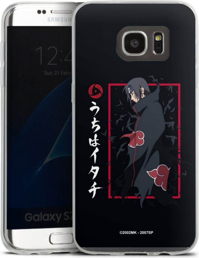 DeinDesign Slim Hülle für Samsung Galaxy S7 Edge Silikon Case Ultra Dünn Handyhülle Naruto Shippuden Offizielles Lizenzprodukt Itachi Uchiha