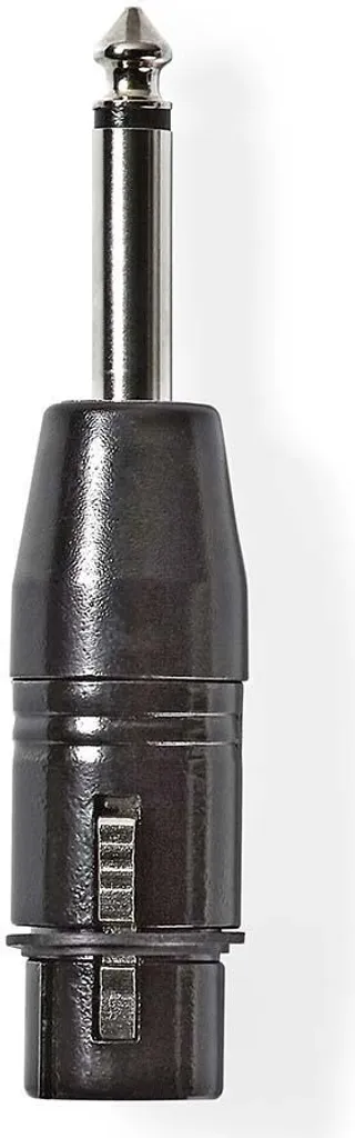 Adattatore XLR Femmina a Jack 6,35mm Maschio | Metallo Nichelato Pro