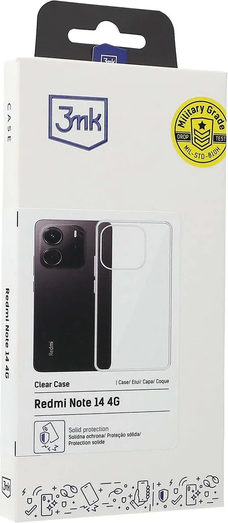 Custodia Redmi Note 14 4G 3mk: Trasparente, Resistente, Sicura - 6