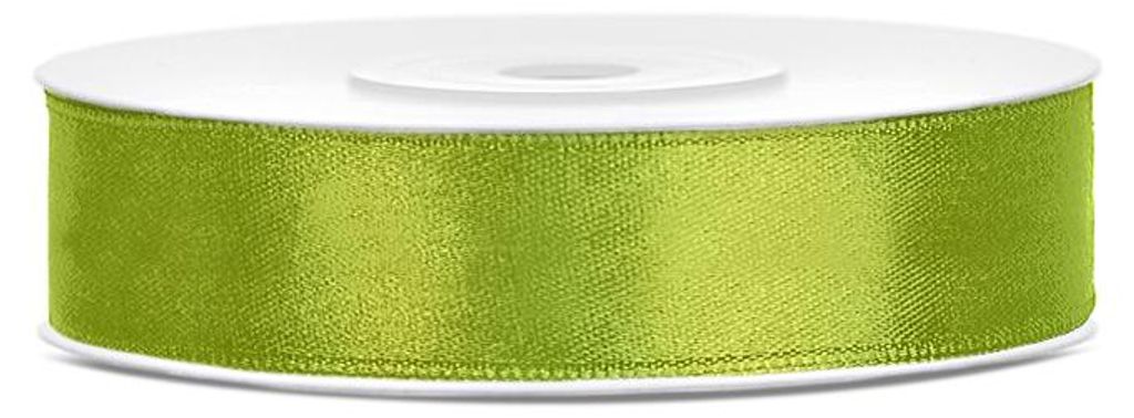 Wstążka satynowa 12 mm x 25 m Zielone jabłuszko Obrázek produktu 