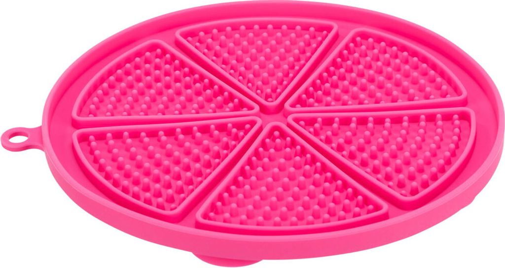 TRIXIE Lick'n'Snack Tischdecke für Haustiere, Silikon, Ø 18 cm, Rosa, spülmaschinenfest