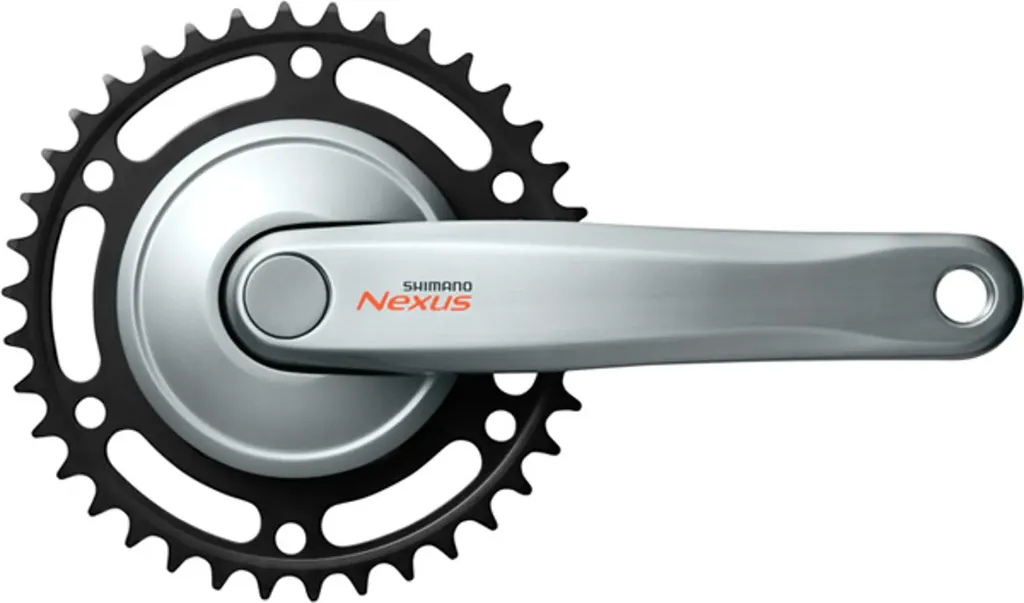 Pédalier Vélo de Ville Shimano Nexus C6000 Argent 170mm 38 Dents