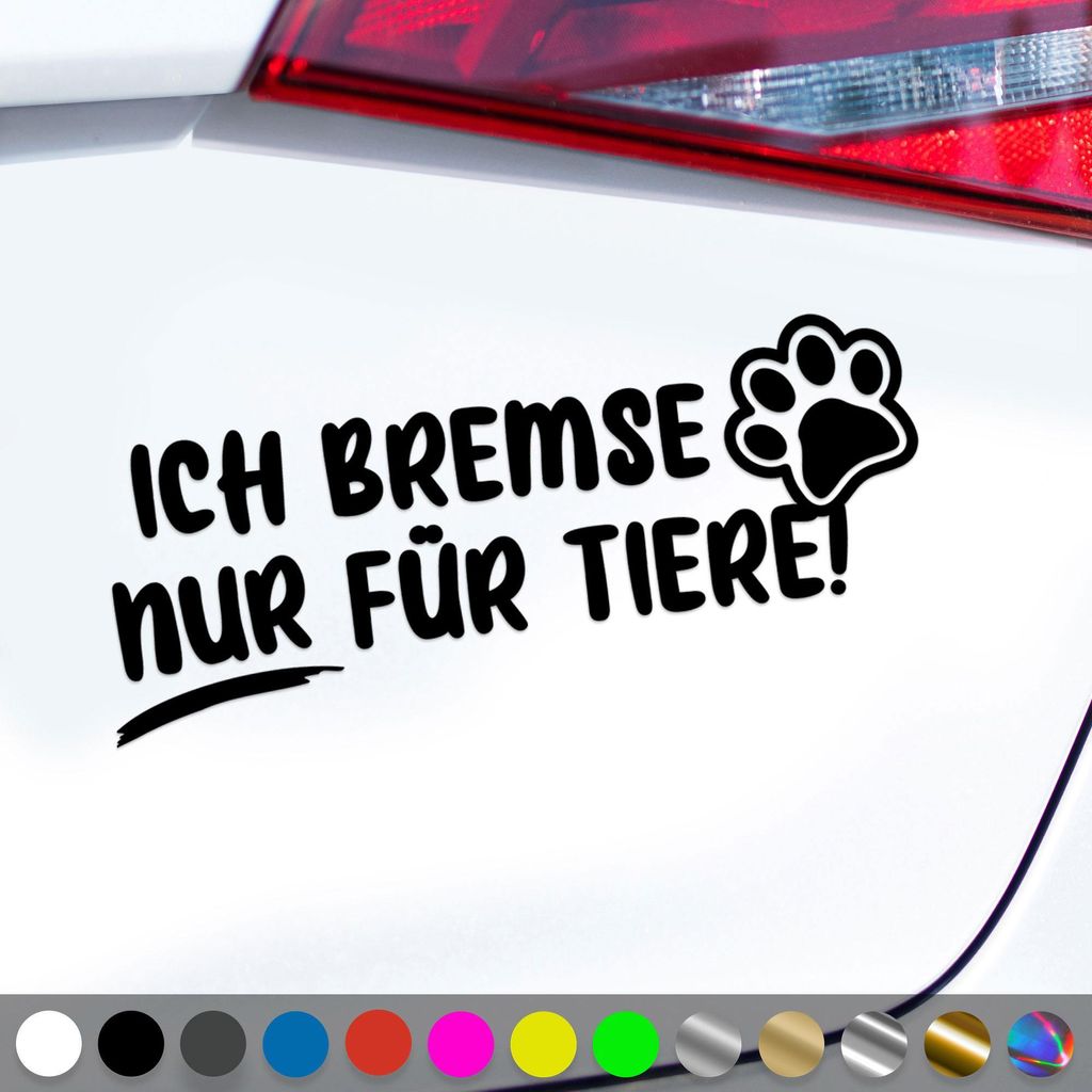 PantherPixel Bremsen Aufkleber Nur Für Tiere Tierrettung Produktbild 