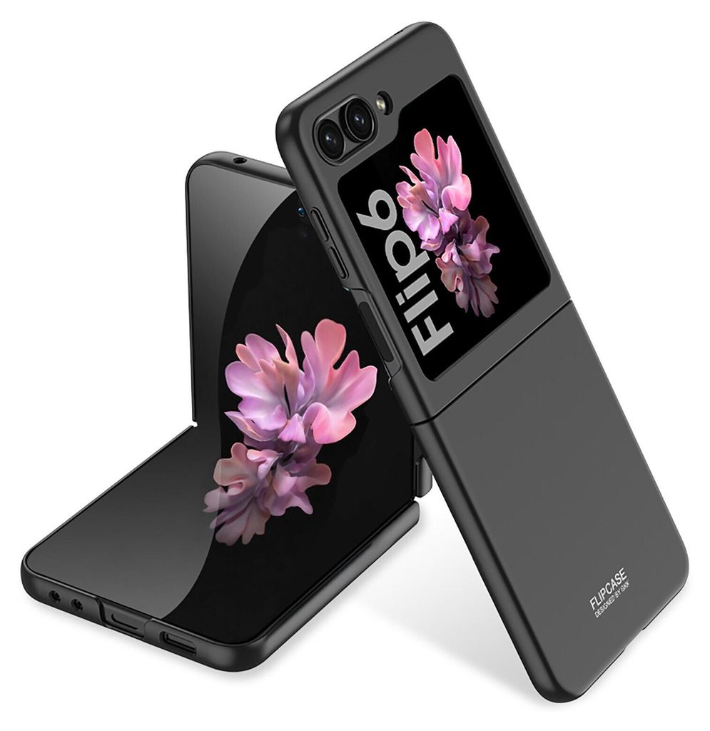 Galaxy Z Flip6 / Z Flip7 FE Hülle, Dünn Hart PC Matt Anti-Fingerabdruck Schutzhülle für Samsung Galaxy Z Flip 6 / Z Flip 7 FE 5G Schwarz