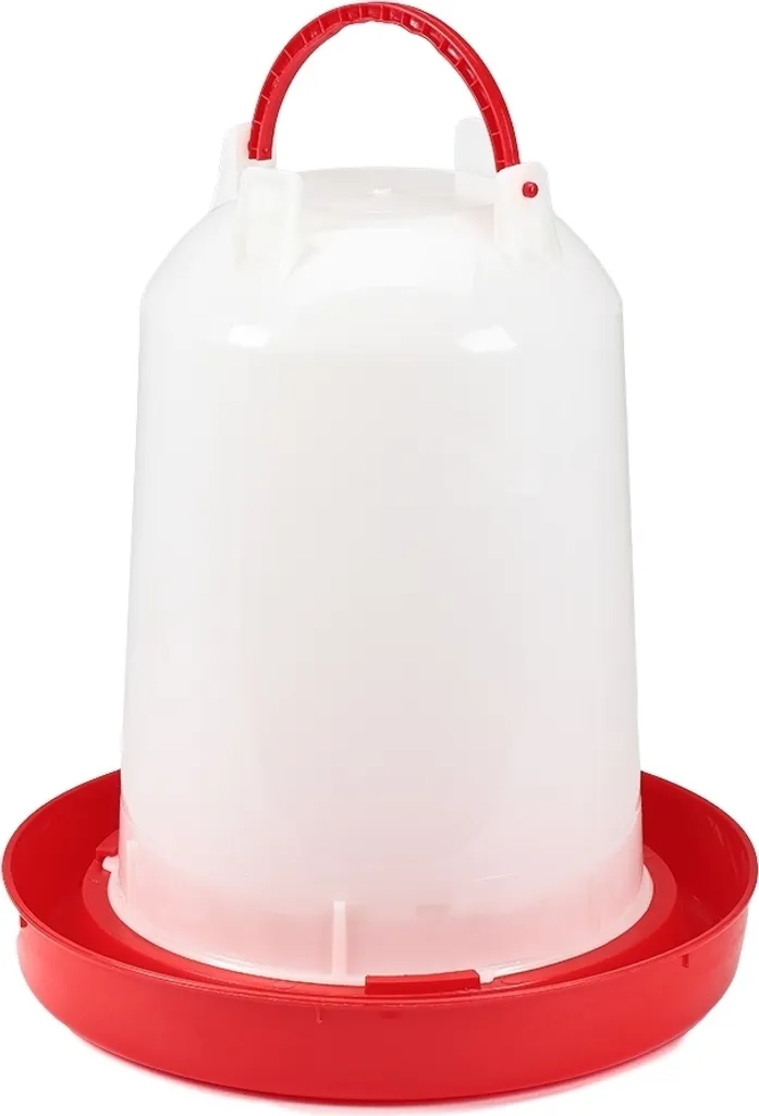 Abbeveratoio per Pollame 14L in Plastica Robusta con Maniglia e Cappuccio