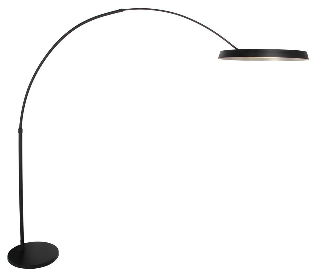Stehlampe - schwarz - Ringlux -  metall - bogenlampe - LED Produktbild 