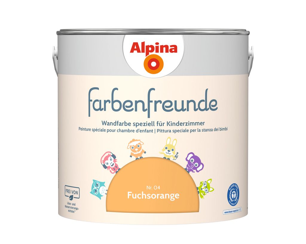Alpina Farbenfreunde Wandfarbe Nr. 04 fuchsorange 2,5 L Produktbild 