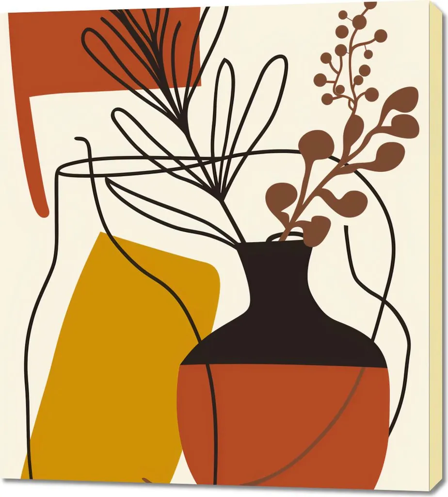 Quadro Moderno 90x100 cm Natura Astratta: Tela Canvas Design Casa
