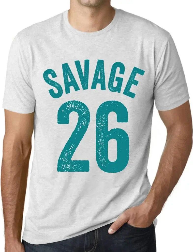 Herren Grafik T-Shirt Savage 26 Geschenk 26. Geburtstag Jahrestag 26 Jahre Jubiläum 26 Jährige Mann Jahrgang 1998 Kurzarm Lustige Druck
