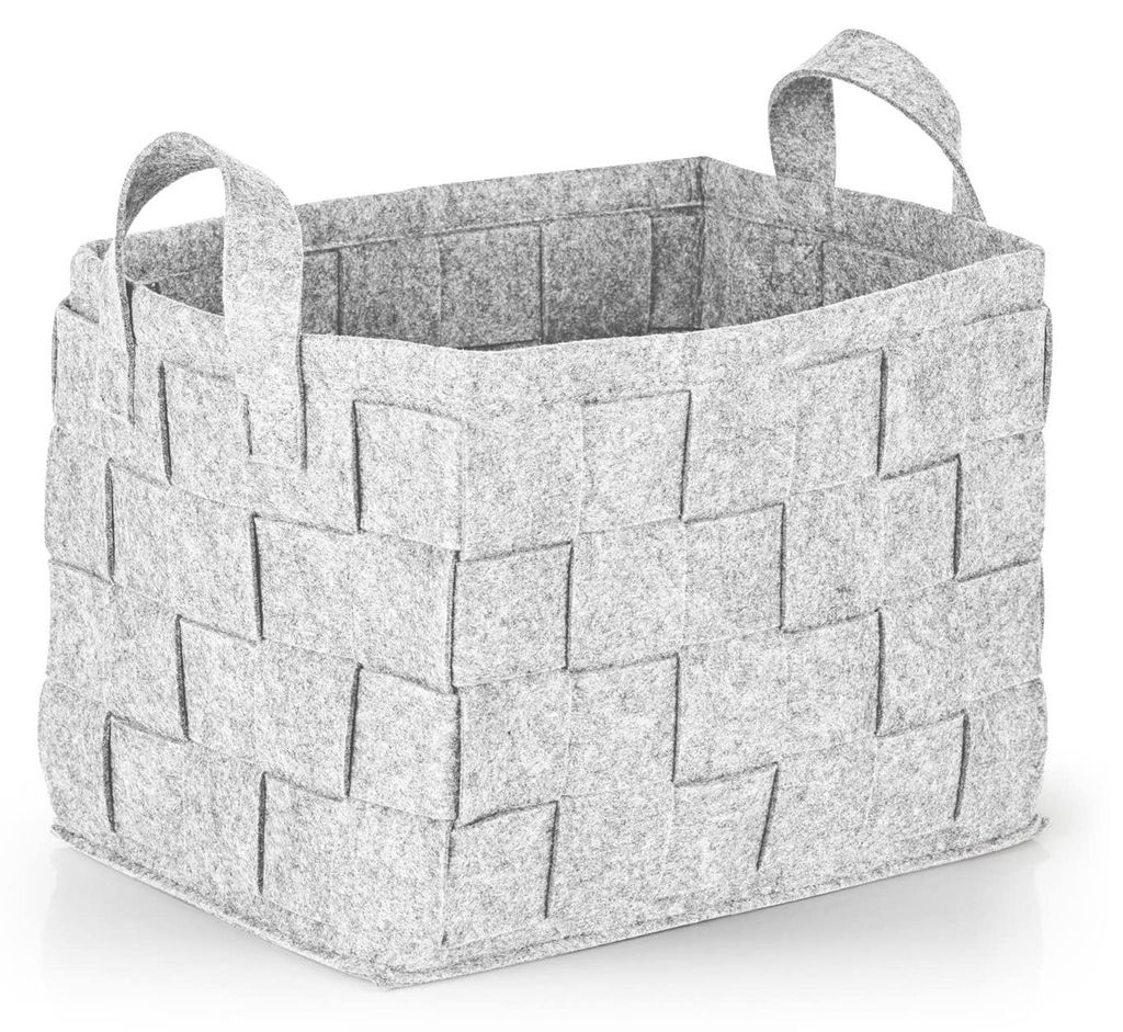 Cesta de fieltro N8WERK con asa, 35x25x25 cm | Ideal para Imagen del producto 