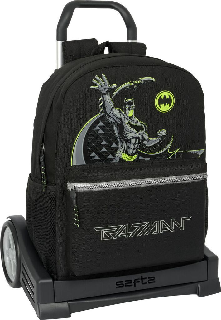 Schulrucksack mit Rädern Batman Game over Schwarz 32 x 43 x 14 cm