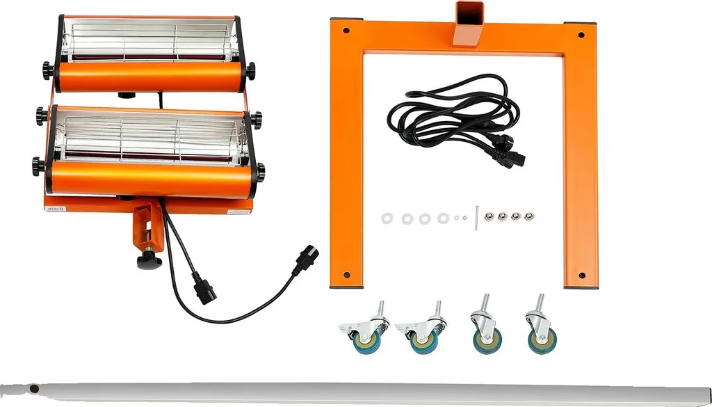Radiateur infrarouge orange réglable en hauteur pour séchage rapide IR-500