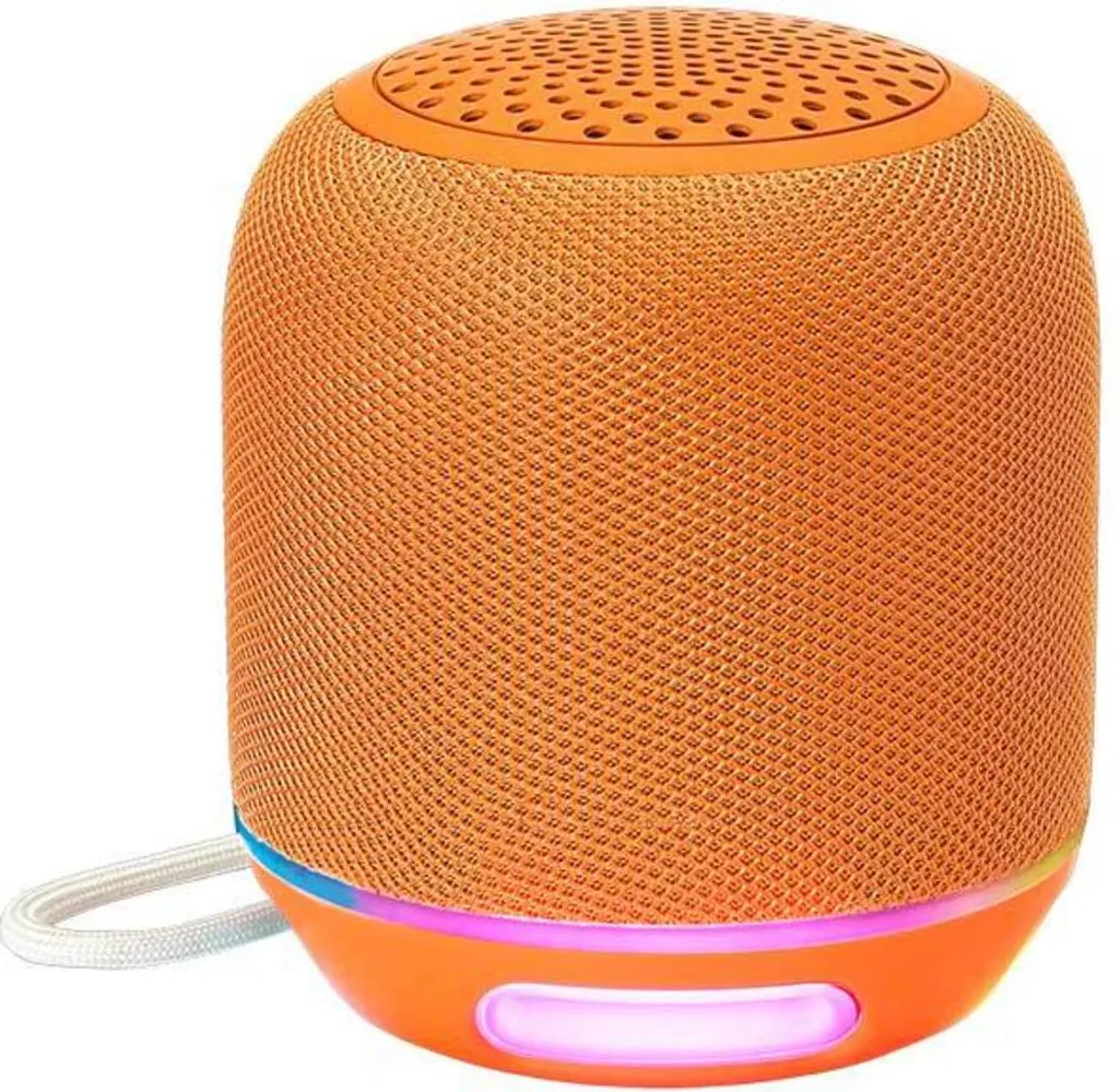 Enceinte Bluetooth HiFi Orange Compacte - Son Pur et Recharge Facile