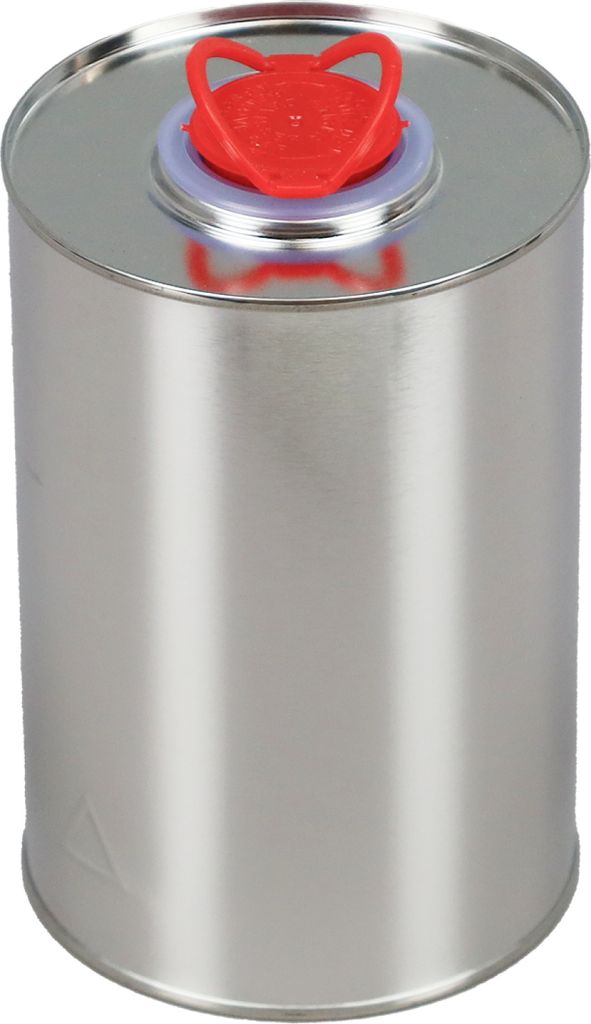 BenBow Weißblecheimer mit Korken und Trichter 1L x 10 Weißblechdose, Blechdose, Metalldosen Leer für Öle, Farben, Lacke