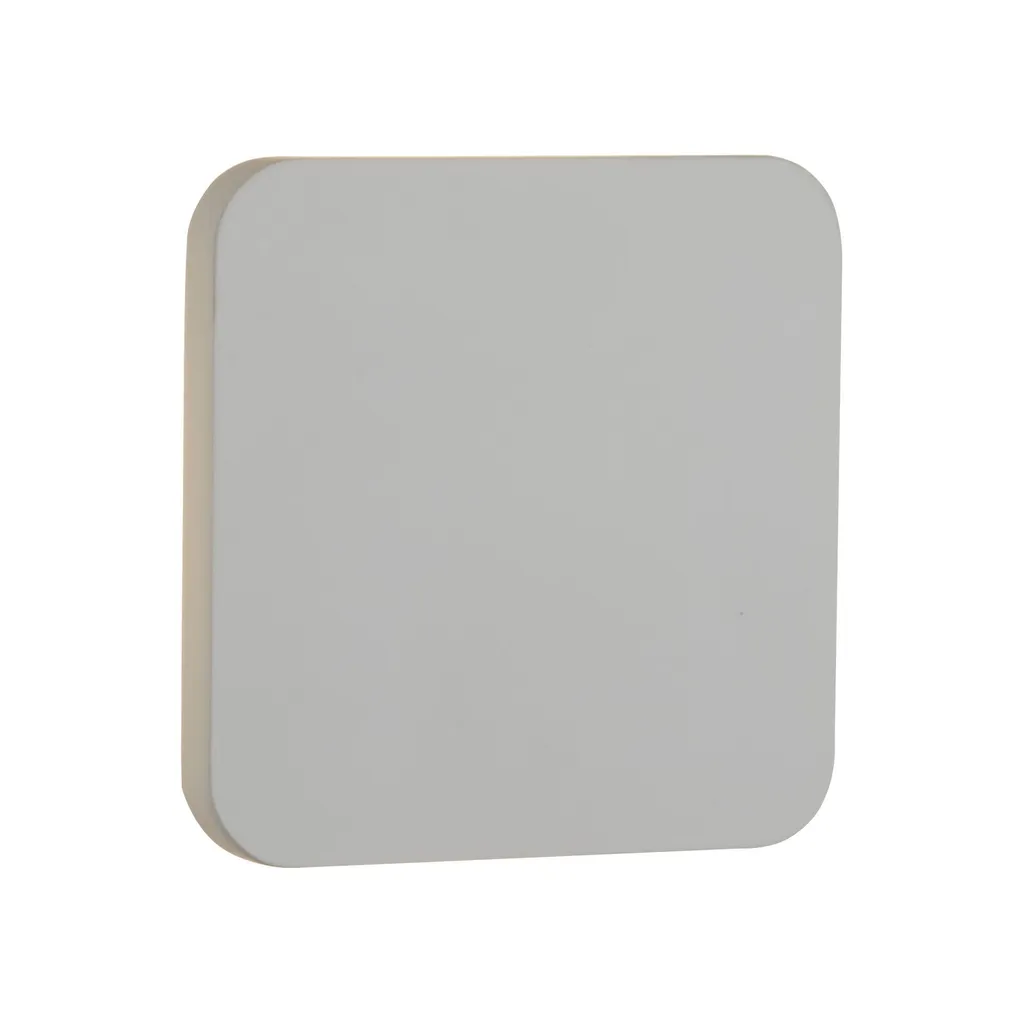 Applique LED plate plâtre 15x15cm : luminaire discret à peindre 5W