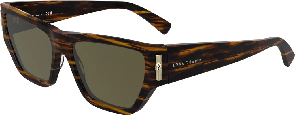 Longchamp LO774S 211 Lunettes de Soleil Rayées Marron Taille 54/17/140