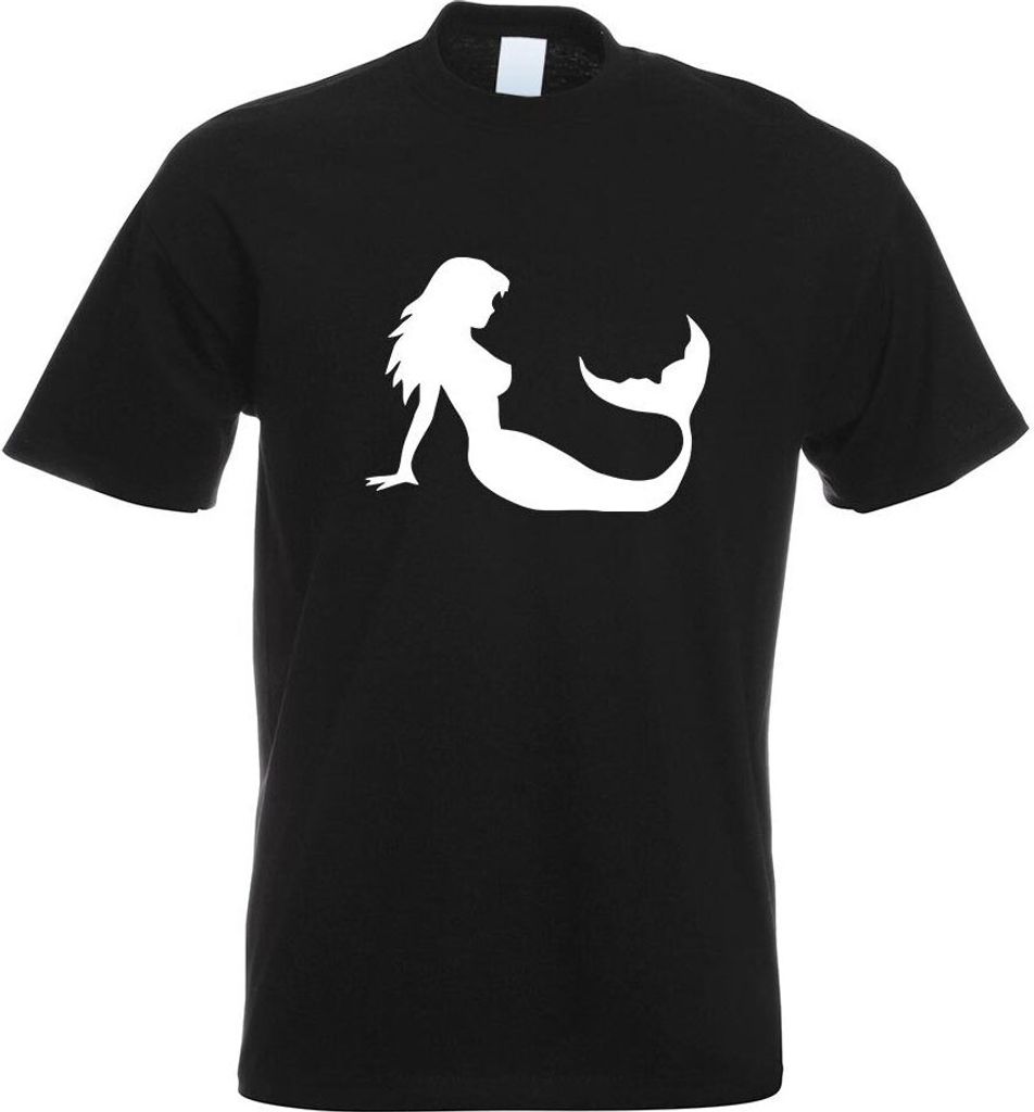 Kiwistar - T-Shirt - schwarz - Meerjungfrau - Seejungfrau Motiv Bedruckt Funshirt Design Print - mit Motiv Bedruckt - Funshirt Design - Sport - Fre...