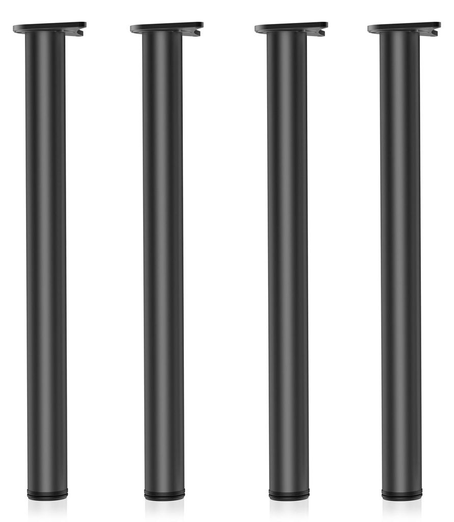 Wiltec Edelstahl Tischbein Set, schwarz, 4 Möbelfüße Ø 60 Produktbild 