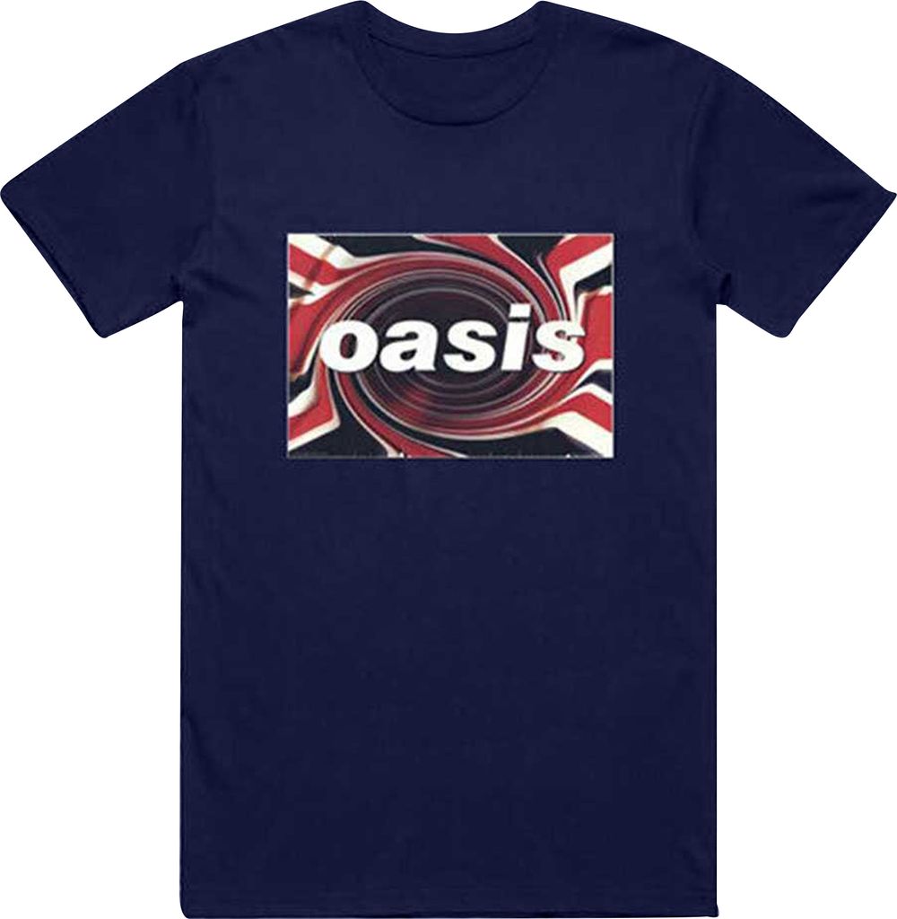 Oasis - "Union Jack" T-Shirt für Herren/Damen Uni RO541 (XL) (Marineblau)