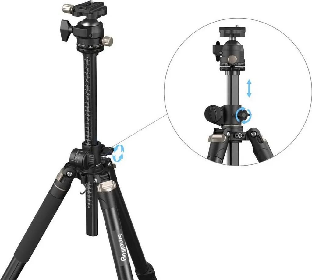 SmallRig 4288 Trépied Compact 3 Pieds avec Support Universel Noir