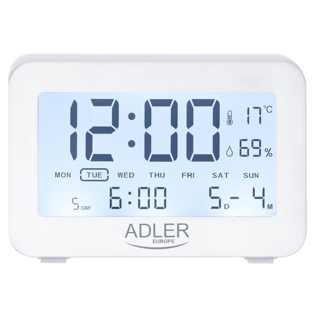 Adler Alarm Clock AD 1196w White Alarm function