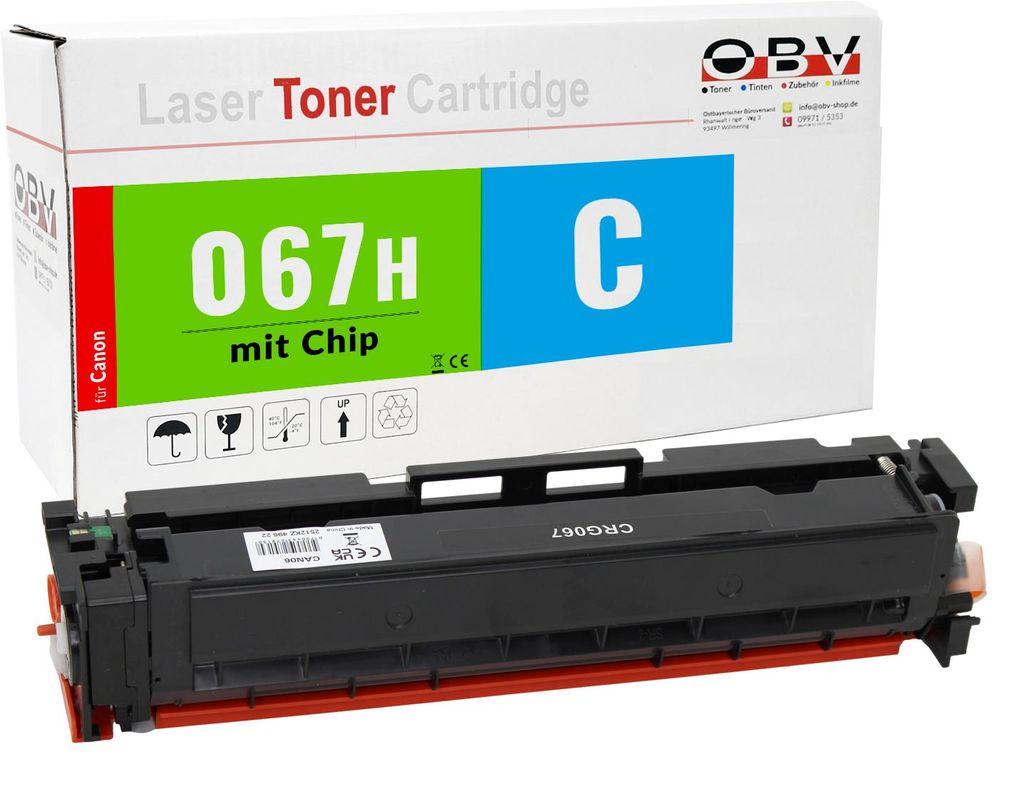 Canon 067H XL kompatibler Toner Cyan - LBP-633Cdw MF655Cdw MF657Cdw LBP-631Cw