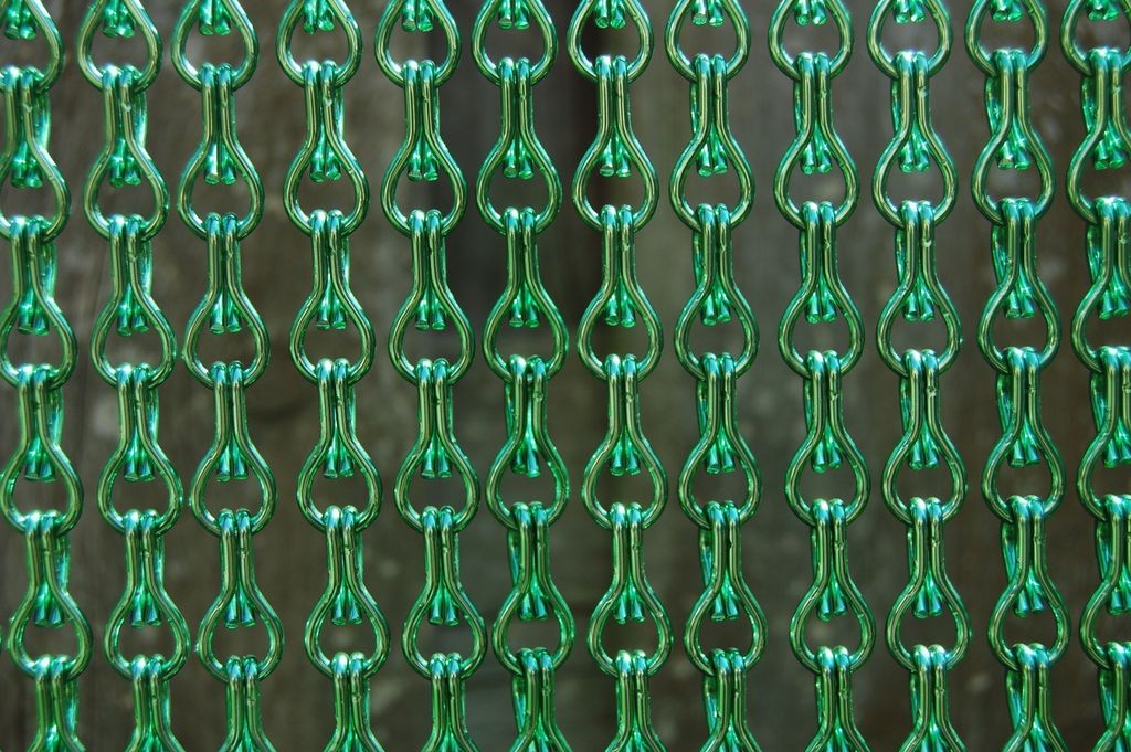 La Tenda ALUSAX 5 Kettenvorhang grün,Maße:90 x 210 cm