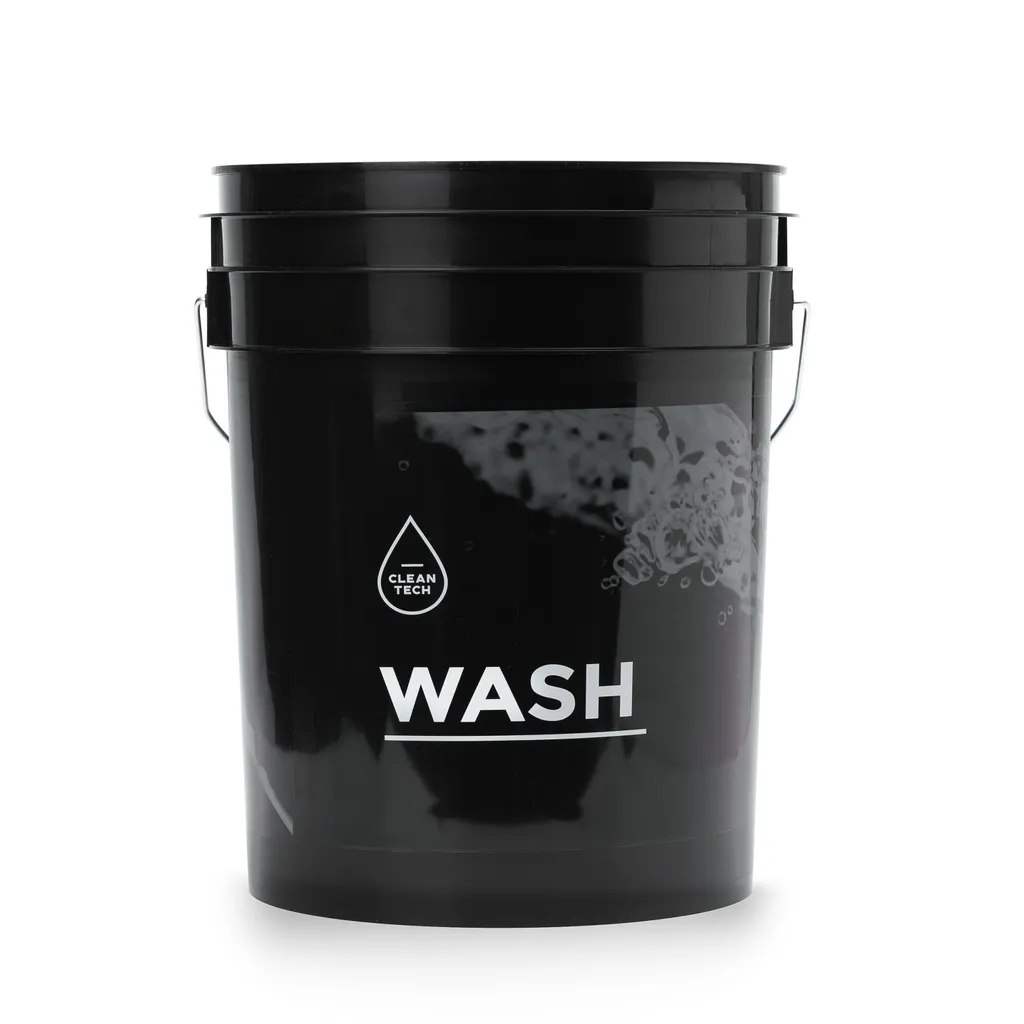 CLEANTECH CO Secchio 20L Nero Lavaggio Auto Professionale Metallo Handle