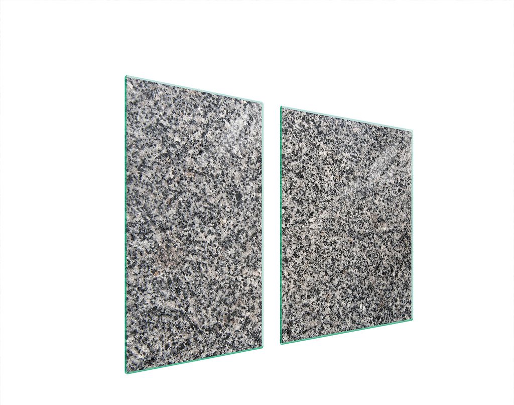 Glasplatte und Schneidebrett 100x52 GRANIT