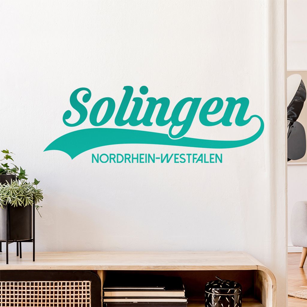 Solingen Nordrhein-Westfalen Wandtattoo Wandaufkleber Wall Sticker - Dekoration, Küche, Wohnzimmer, Schlafzimmer, Badezimmer