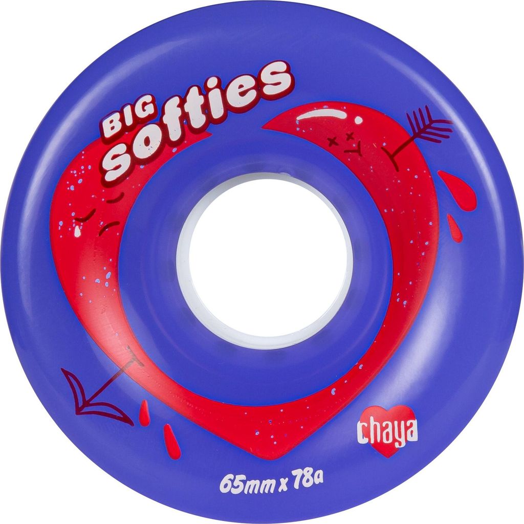 ["Chaya Roller Skate Rolle Big Softie ́s Clear Purple","65mm*37mm / 78A","Outdoor Elite Performance","4er-Pack"]