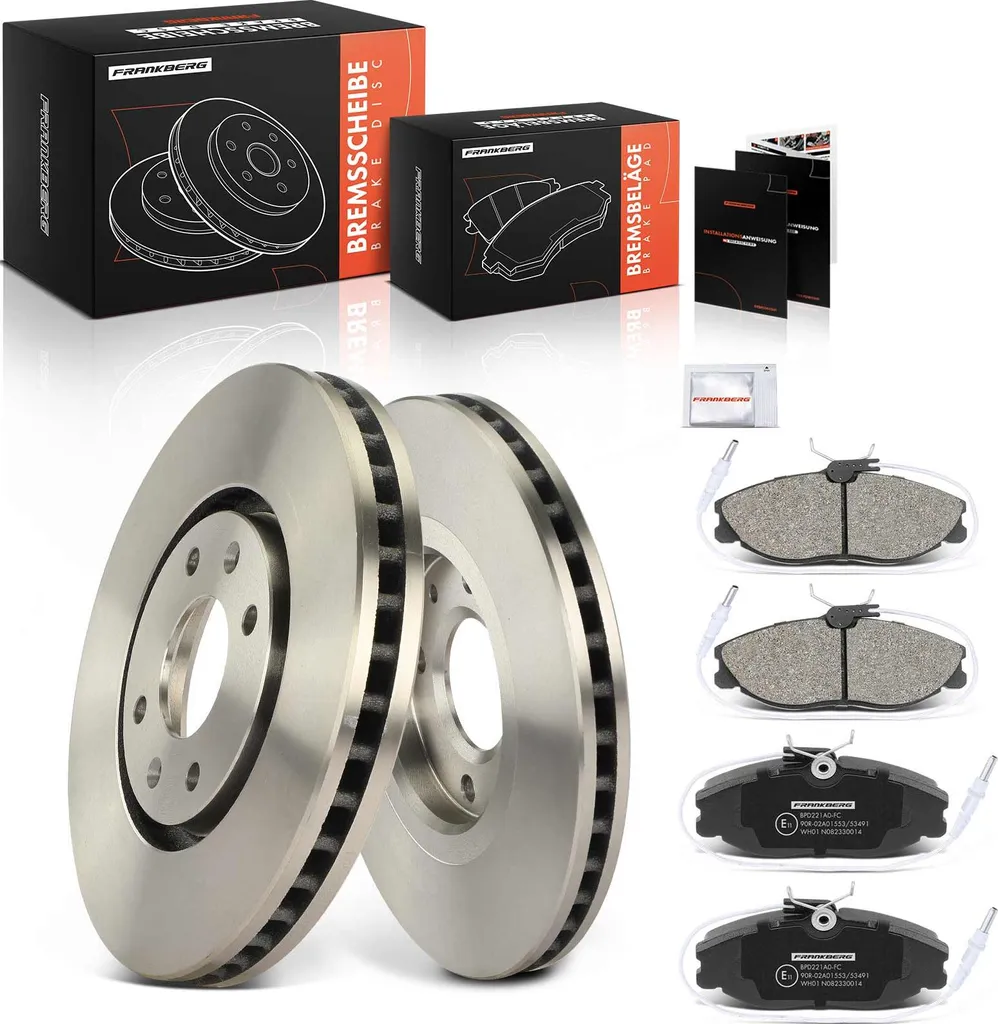 Jeu de disques et plaquettes de frein avant pour Peugeot 406 Break 8E